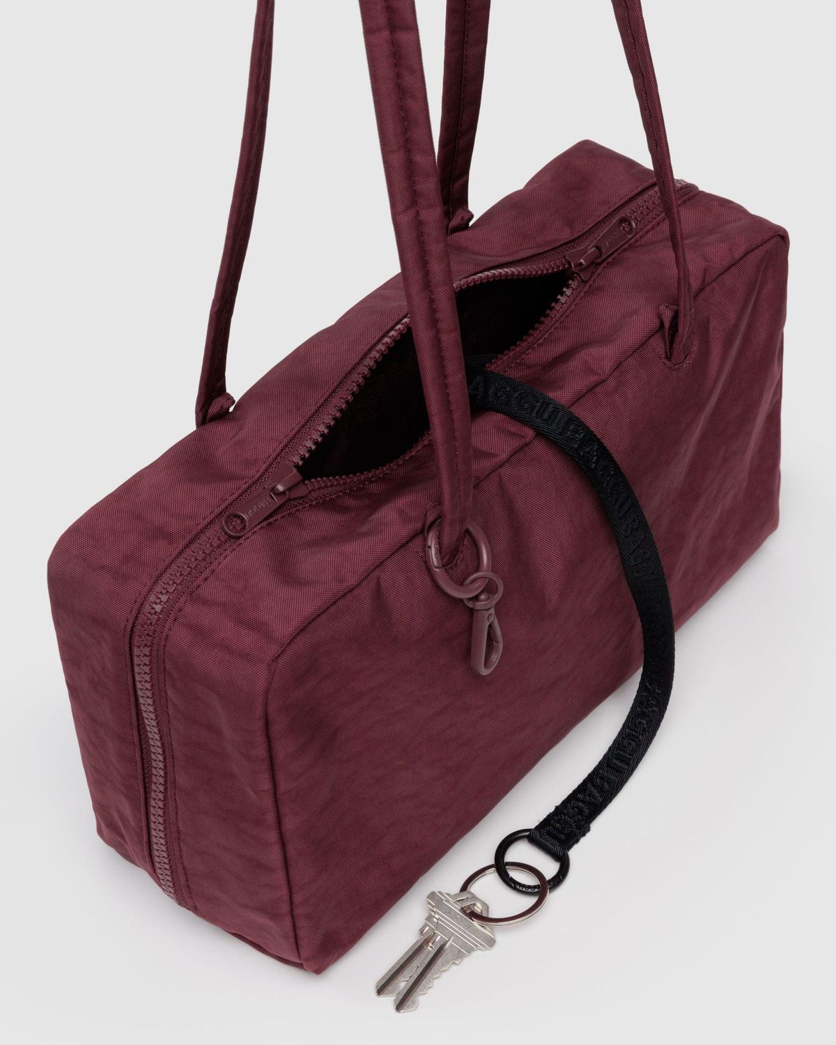Baggu Nylon Bowler Bag Mahogany