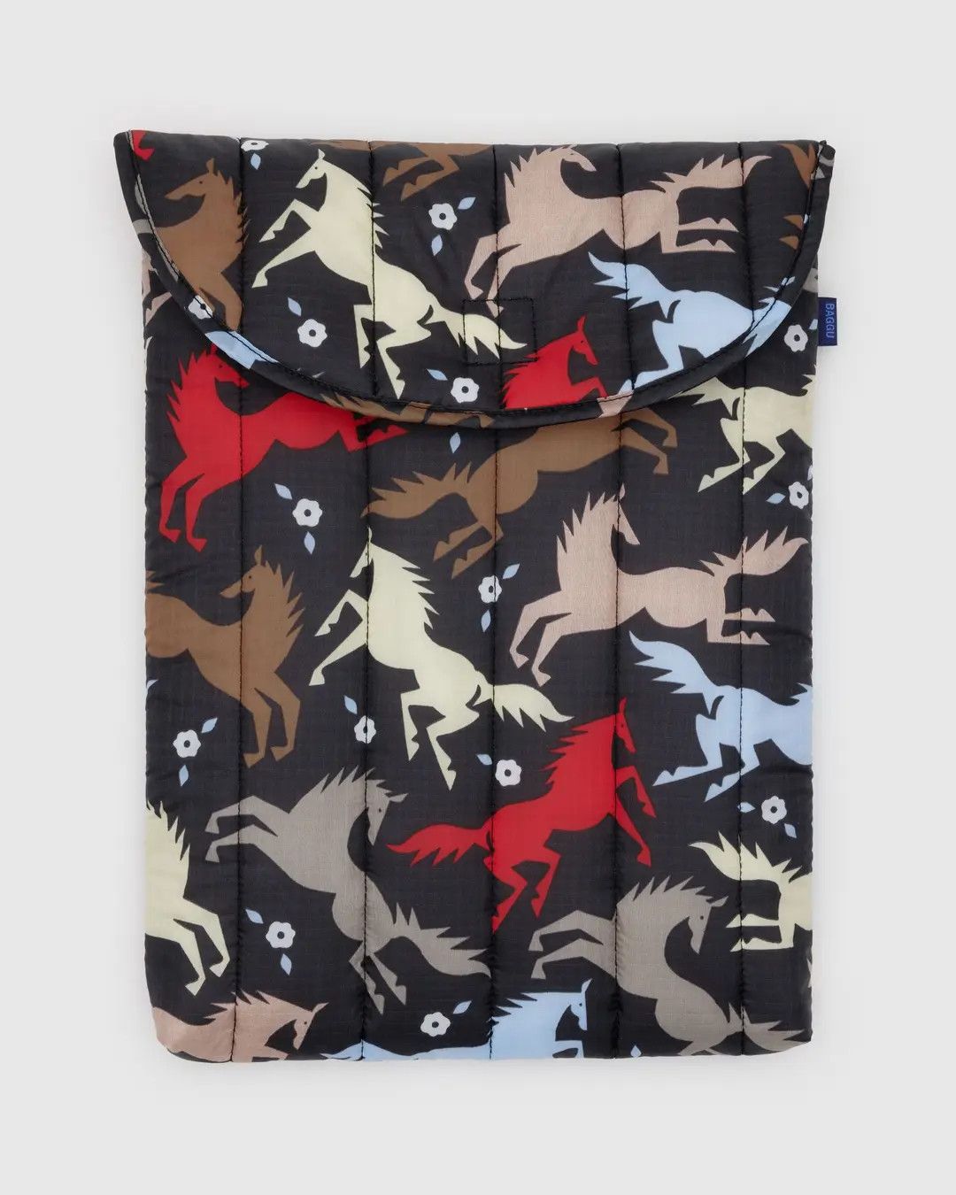 Baggu Puffy Laptop Sleeve Horse Cut Outs 16&quot;