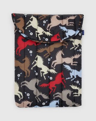 Baggu Puffy Laptop Sleeve Horse Cut Outs 16&quot;