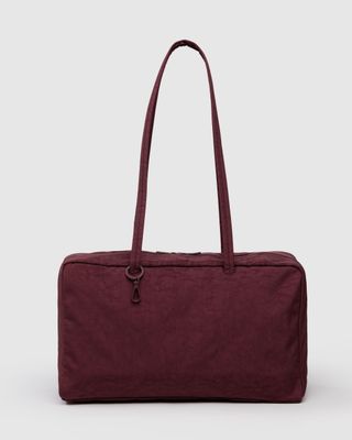 Baggu Medium Nylon Bowler Bag Mahogany