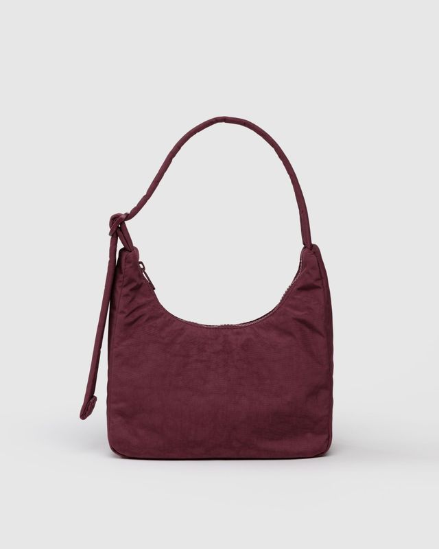Baggu Mini Nylon Shoulder Bag Mahogany