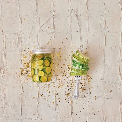 Glass Pickle Jar Ornament