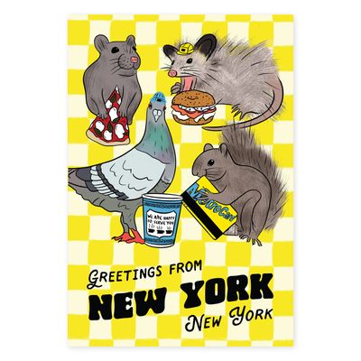 Greetings from New York Postcard