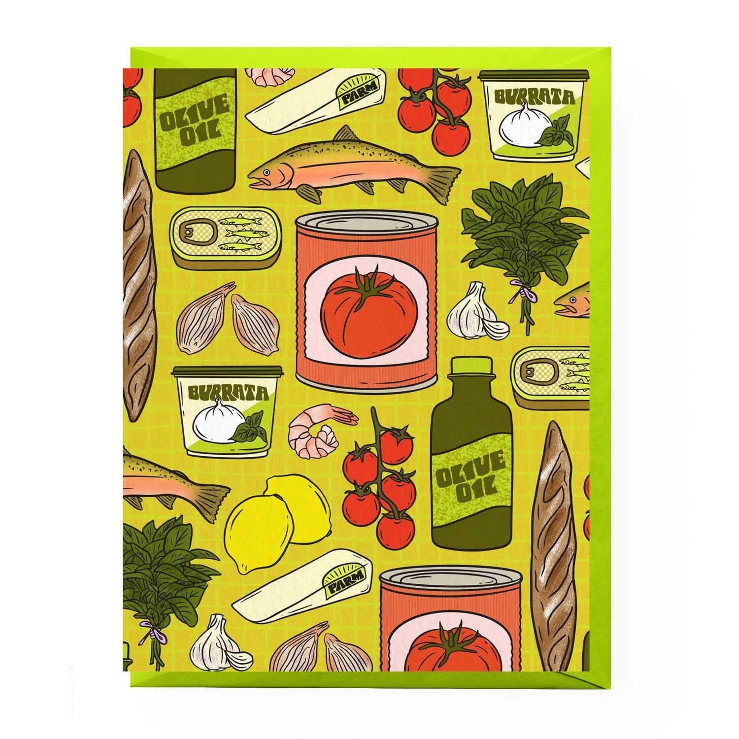 Sunday Dinner Patterned Greeting Card