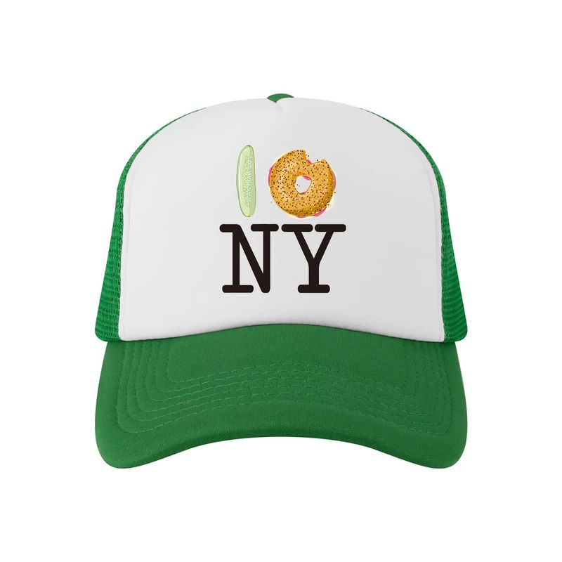PiccoliNY Pickle Bagel NY Trucker Hat