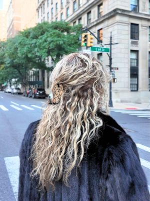 Solar Eclipse Cowboy Boot Hair Claw Leopard