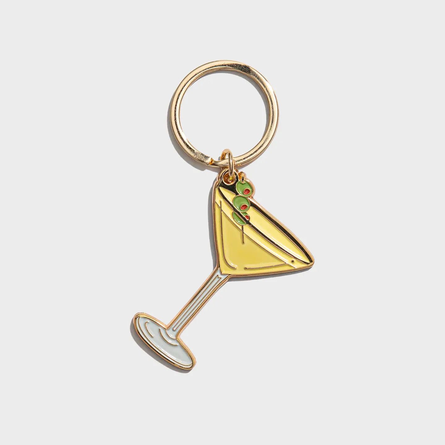 Olive Dirty Martini Enamel Keychain
