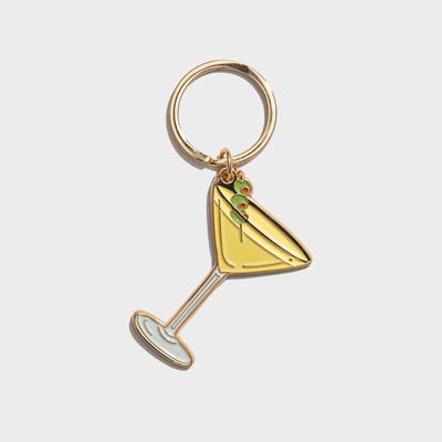 Olive Dirty Martini Enamel Keychain
