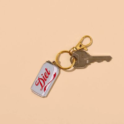Diet Soda Enamel Keychain &amp; Bag Charm