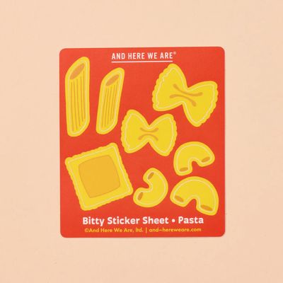 Pasta Bitty Vinyl Sticker Sheet