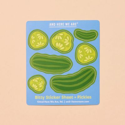 Pickles (or Cucumbers) Vinyl Bitty Sticker Sheet