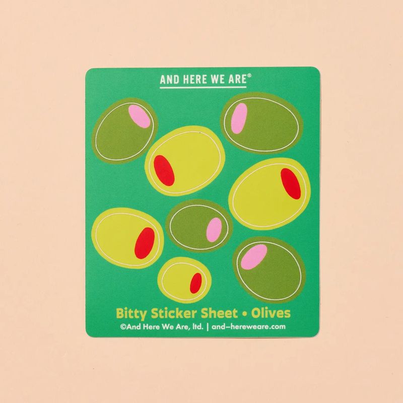 Olives Bitty Vinyl Sticker Sheet