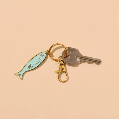 Sardine Enamel Keychain &amp; Bag Charm