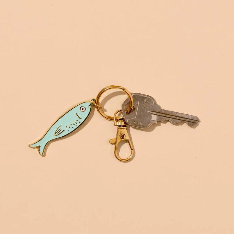 Sardine Enamel Keychain &amp; Bag Charm