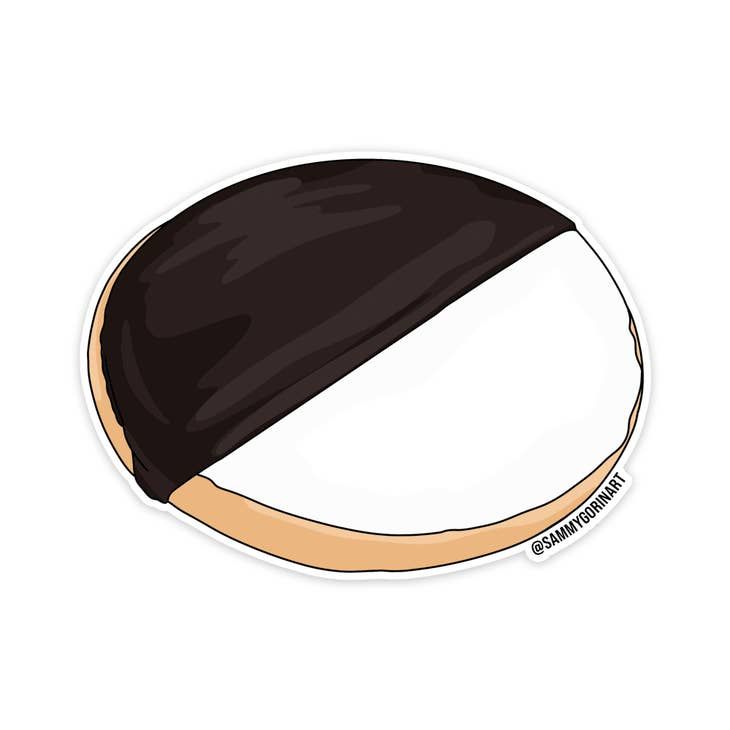 Black and White Cookie, New York, Jewish Bakery, Sticker