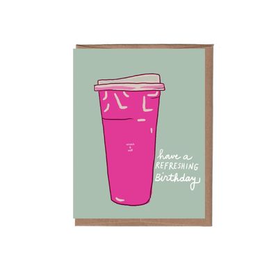 Scratch &amp; Sniff Pink Drink Birthday