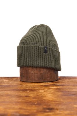Merino Wool &amp; Recycled Poly Beanie Green