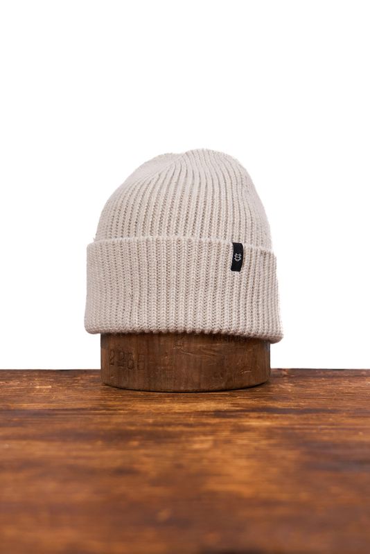 Merino Wool &amp; Recycled Poly Beanie Mushroom