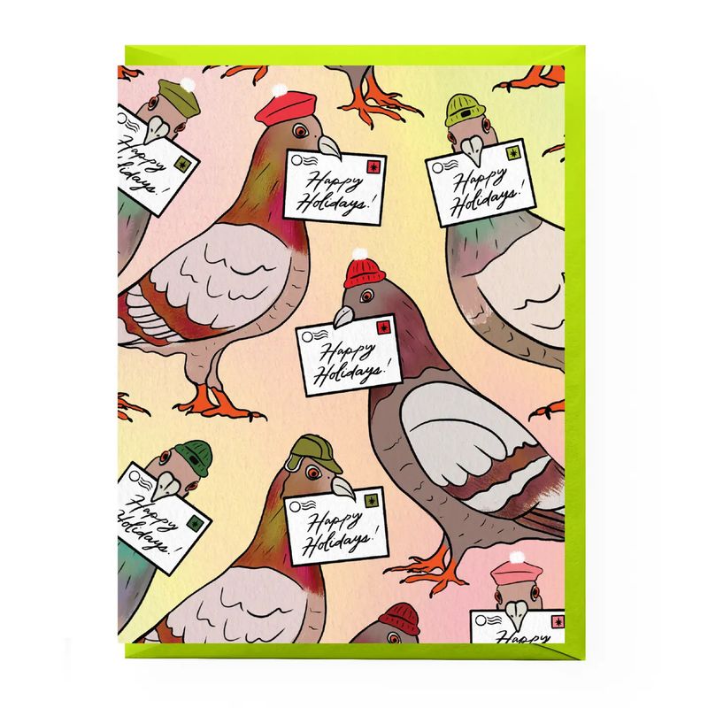Pigeon Holiday Letters Card