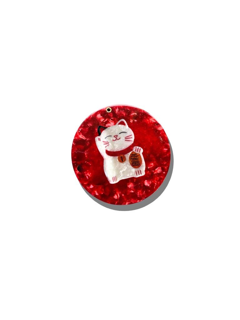 Solar Eclipse  Lucky Cat Compact Mirror