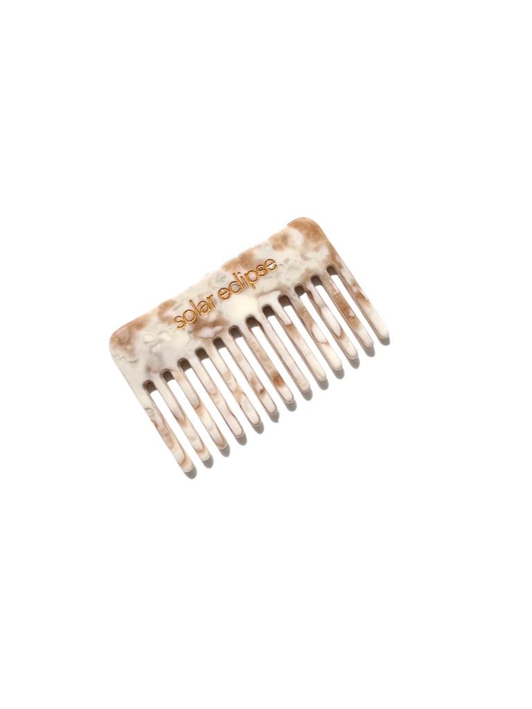 Pocket Size Wide Tooth Hair Comb Seashell