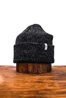 Upstate Stock 11&quot; Beanie Wool/Nylon USA Black