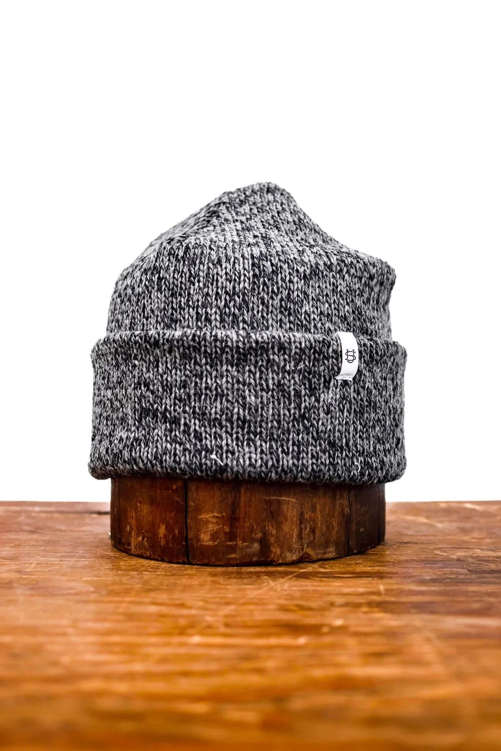 Melange Ragg Wool Beanie Charcoal