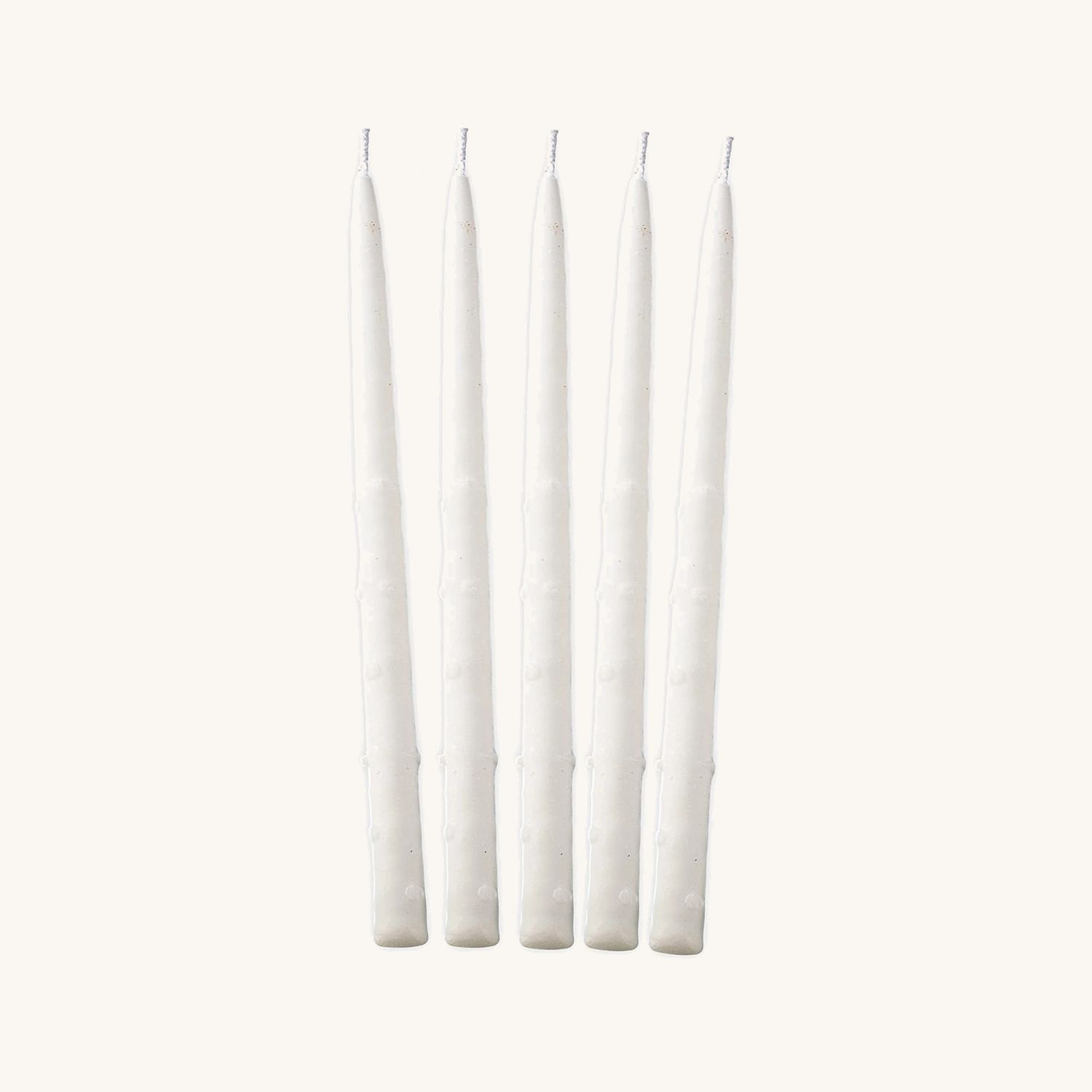 Ner Mitzvah Decorated Chanukah Candles White