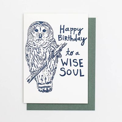 Owl &quot;Happy Birthday To A Wise Soul&quot;