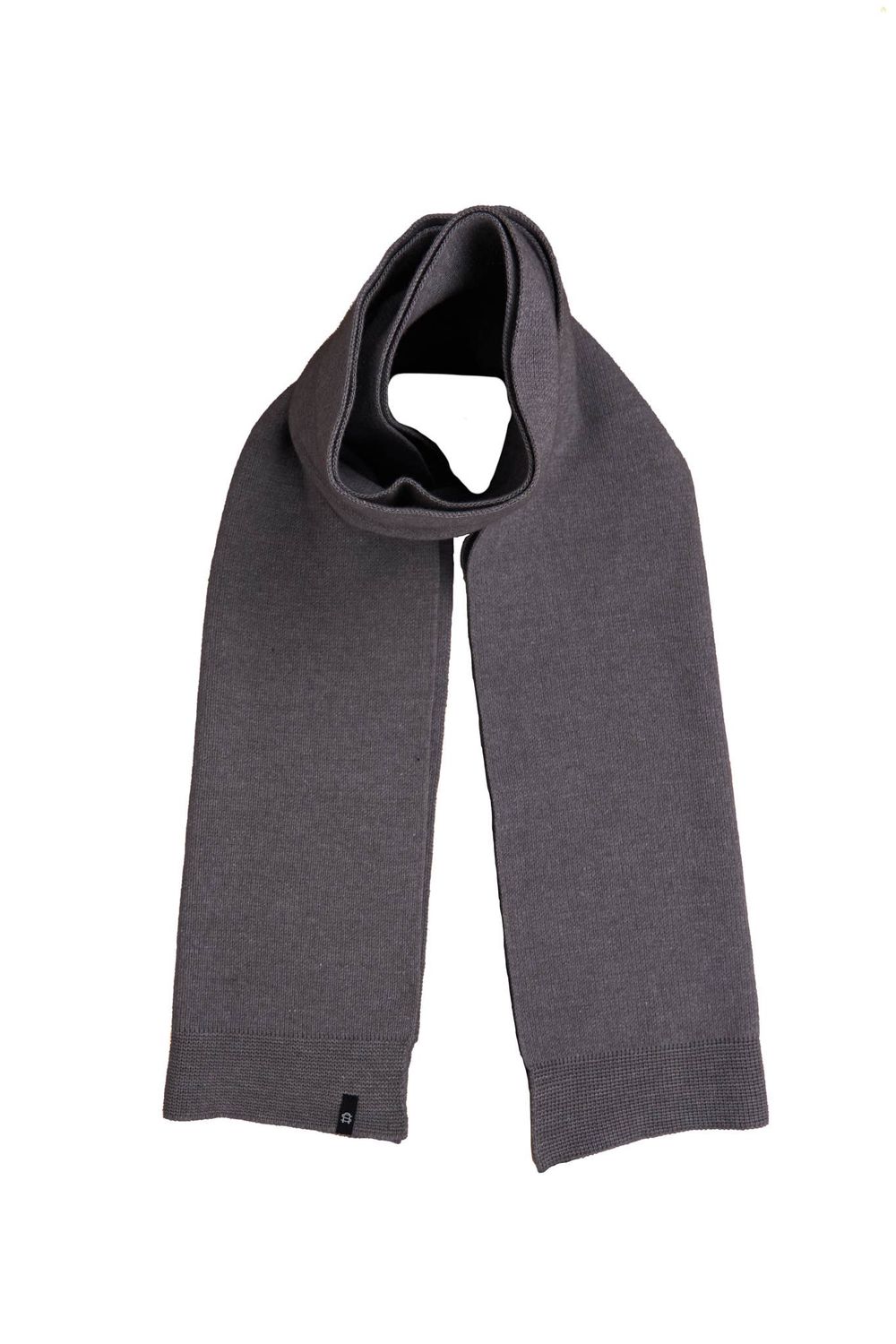 Merino Wool &amp; Recycled Poly Scarf Steel