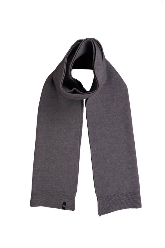 Merino Wool &amp; Recycled Poly Scarf Steel