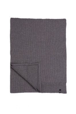 Merino Wool &amp; Recycled Poly Scarf Steel