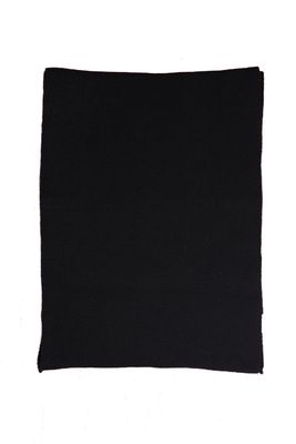 Merino Wool &amp; Recycled Poly Scarf Black