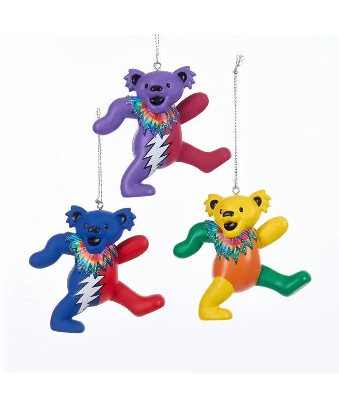 Grateful Dead™ Bear Ornament Set, 3-Piece Set