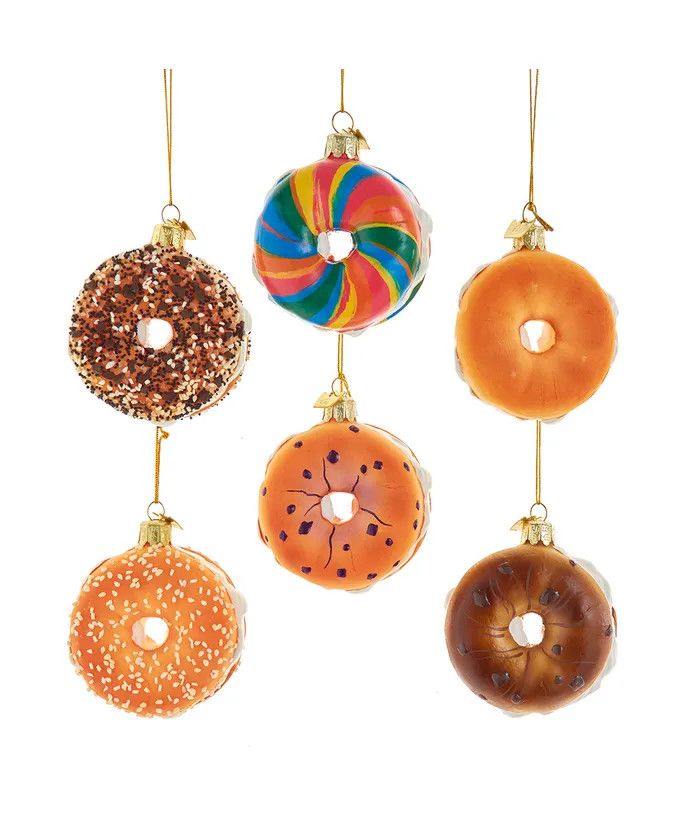 Noble Gems™ Glass Bagel Ornaments, 6 Assorted