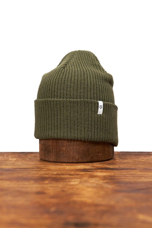 Upcycled Cotton Watch Cap Thicket Green