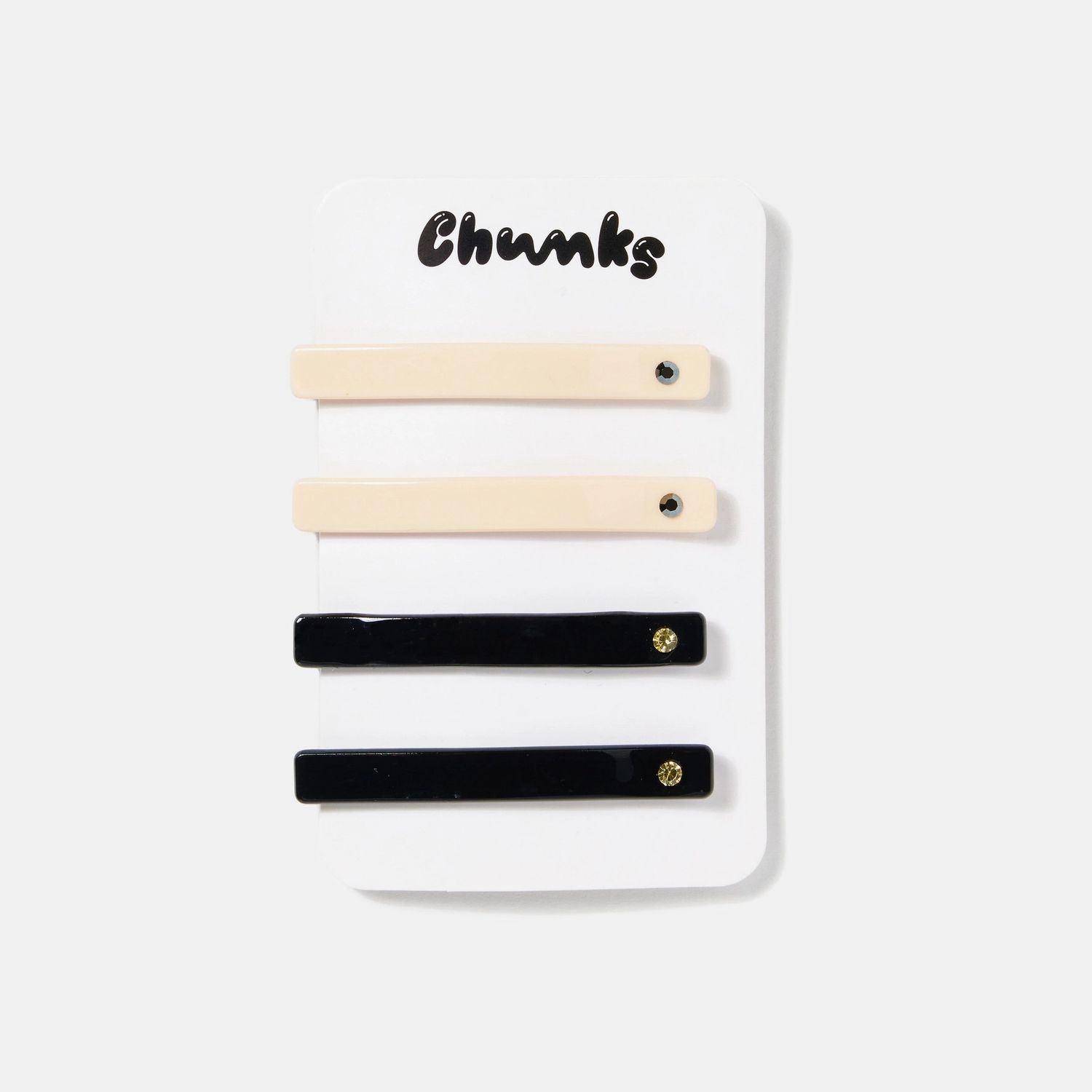 Chunks Slides in Cream + Black