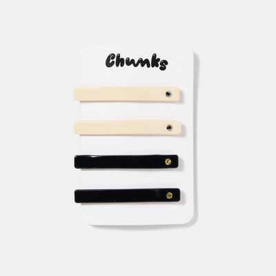Chunks Slides in Cream + Black