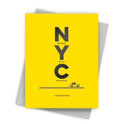 Naturally You’Re Cakeworthy – NYC Birthday Card