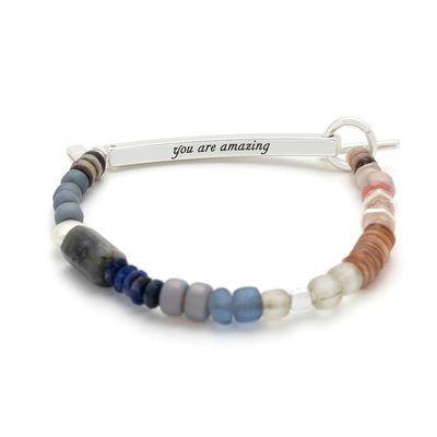 Hidden Message Bracelet  Amazing Labradorite Silver