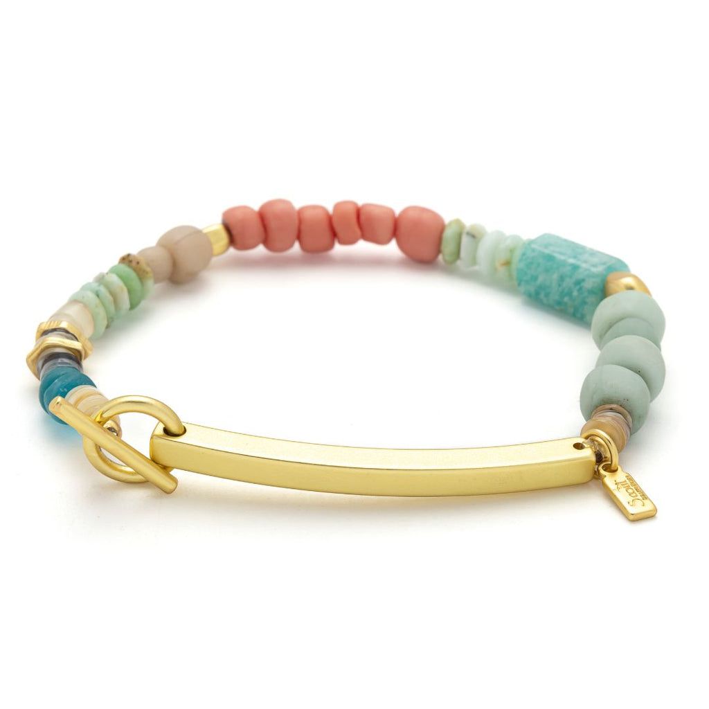 Hidden Message Bracelet Crushing It Amazonite Gold