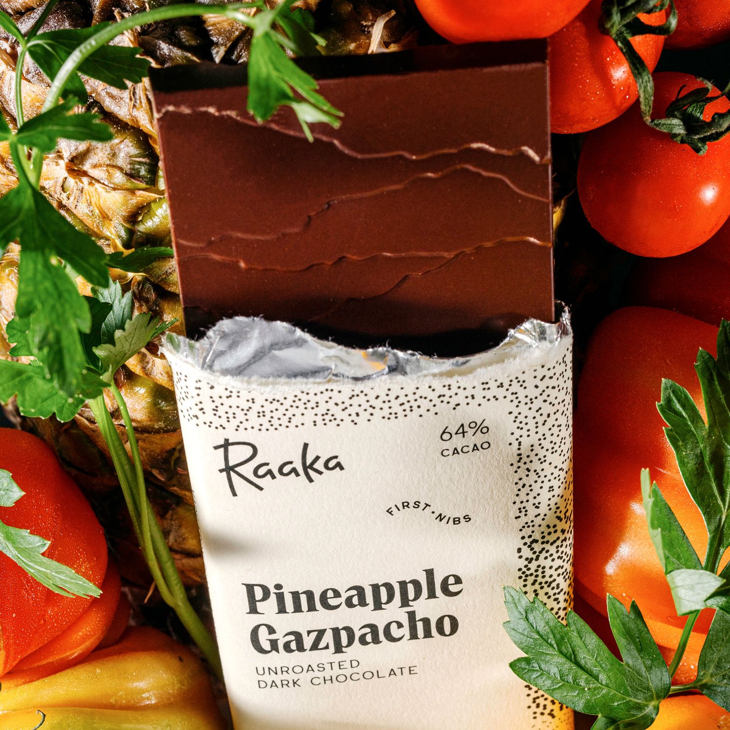 Raaka Chocolate Bar 64% Pineapple Gazpacho - Limited Batch