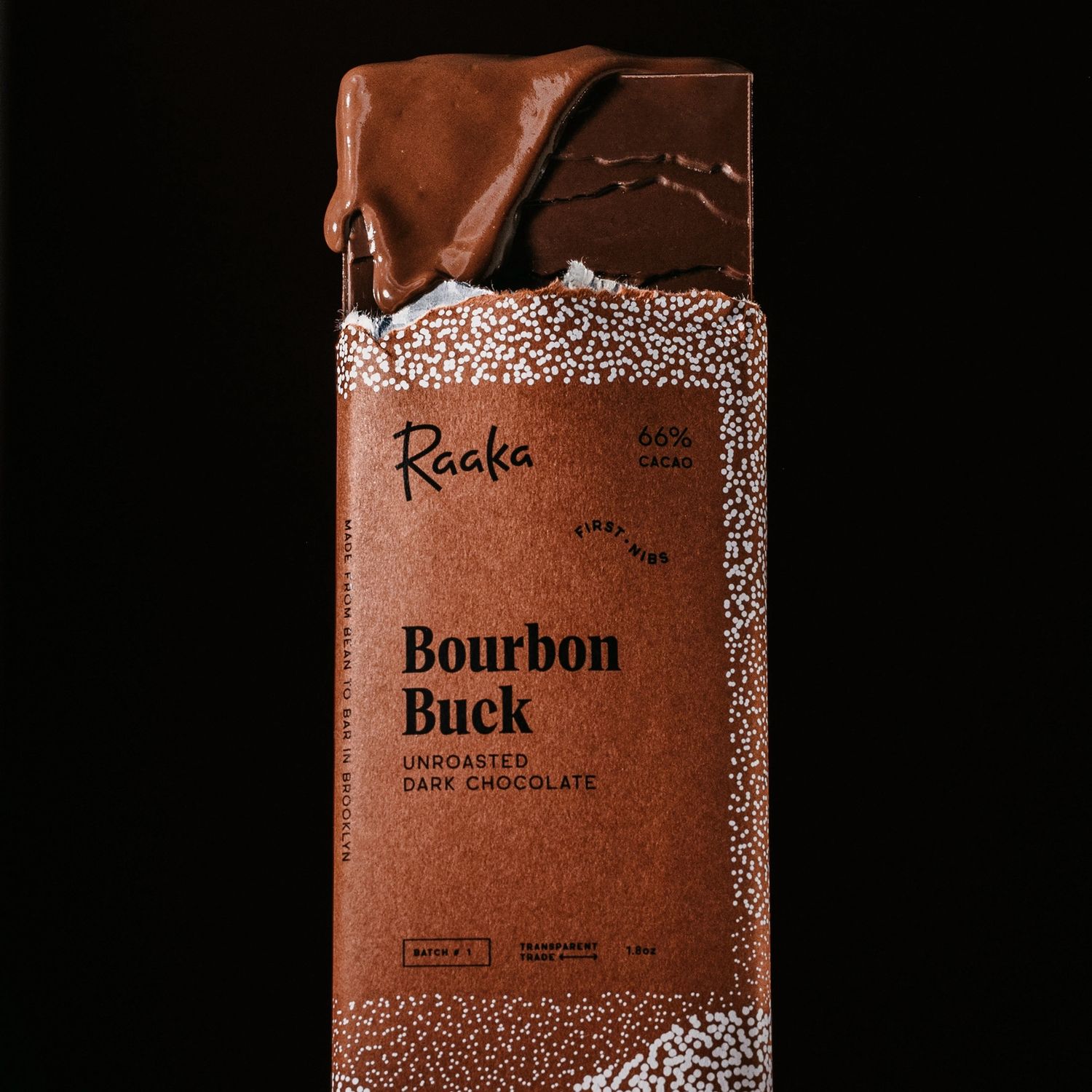Raaka Chocolate Bar 66% Bourbon Buck - Limited Batch