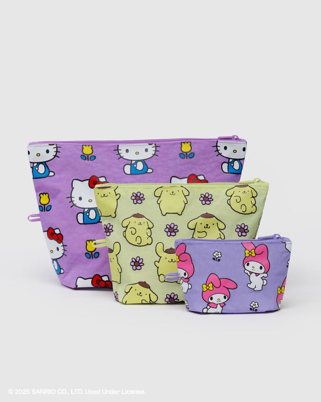 Baggu Go Pouch Set Hello Kitty &amp; Friends Florals