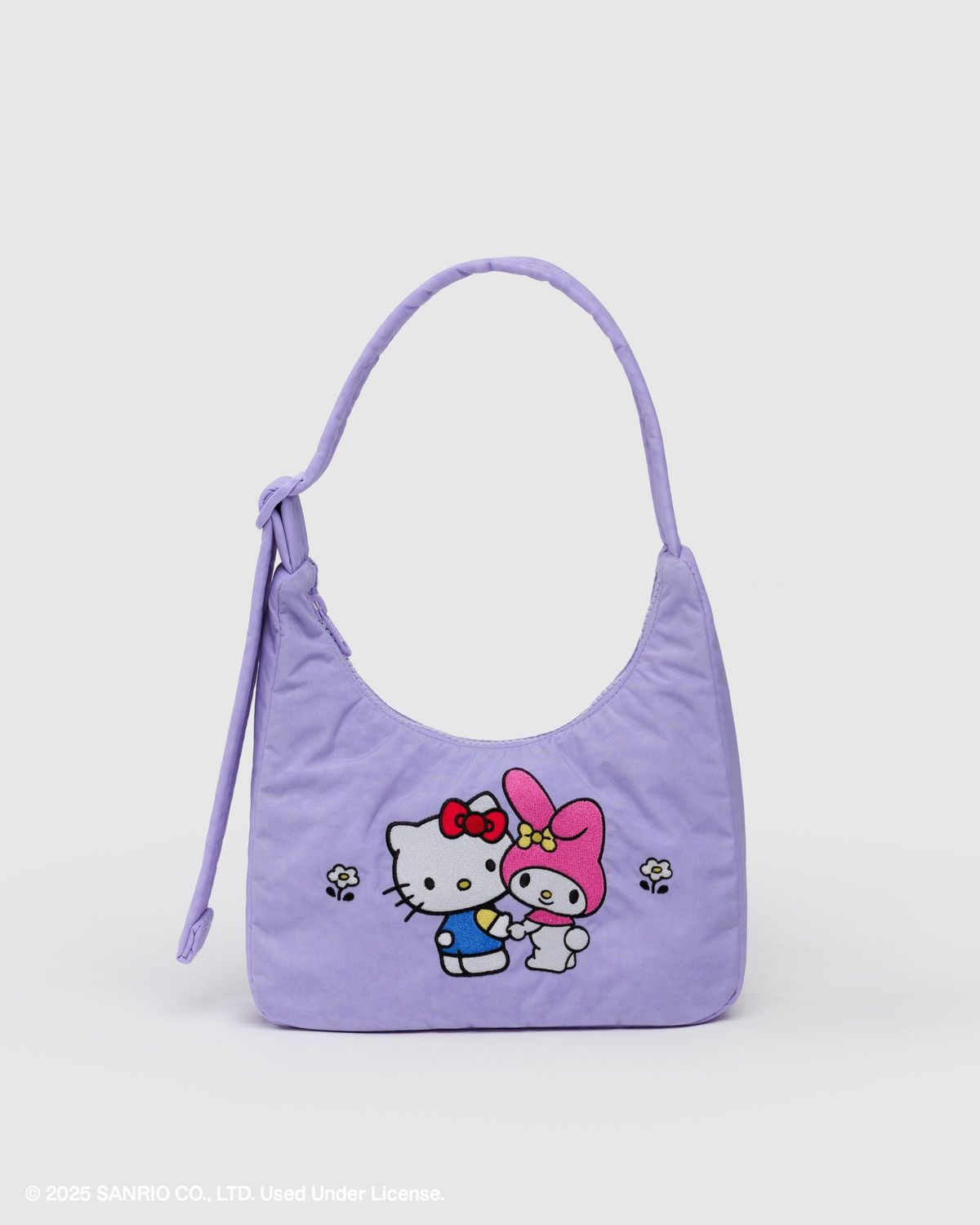 Baggu Mini Nylon Shoulder Bag Embroidered Hello Kitty &amp; My Melody