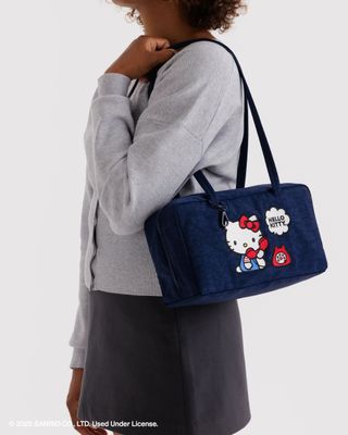 Baggu Nylon Bowler Bag Embroidered Hello Kitty Phone