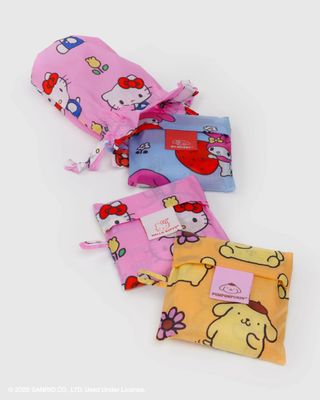Baggu Reusable Bag Standard Set of 3 Hello Kitty &amp; Friends Florals