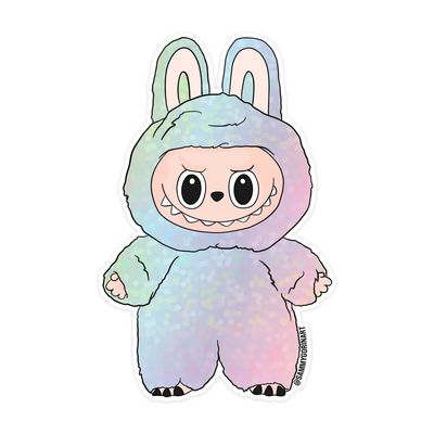 Glitter Lbubu Monster Sticker