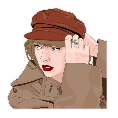 Red TV Sticker