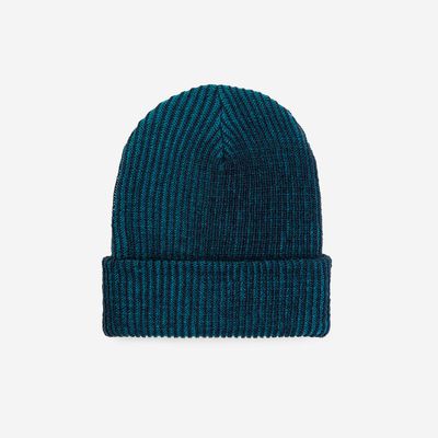 Simple Rib Beanie Navy Teal